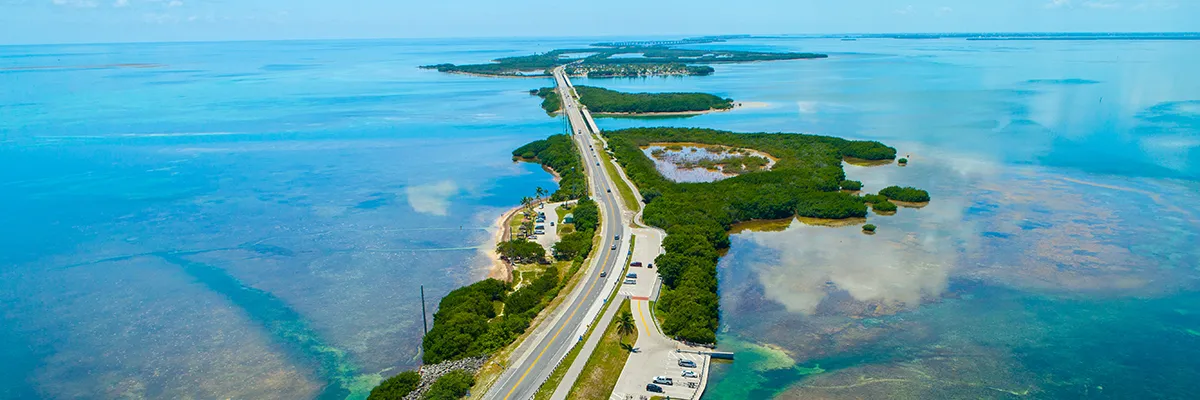 Aerial view of the Keys